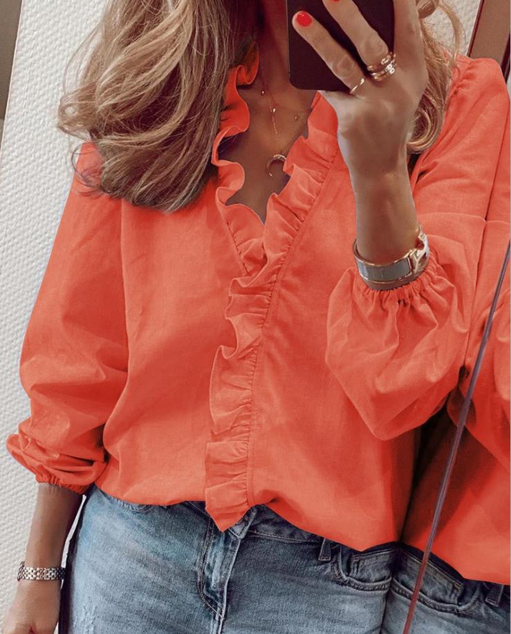 Caroline - Bluse mit Rüschen und